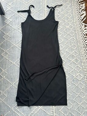 Tavik Black Tie-Shoulder Coverup Size L